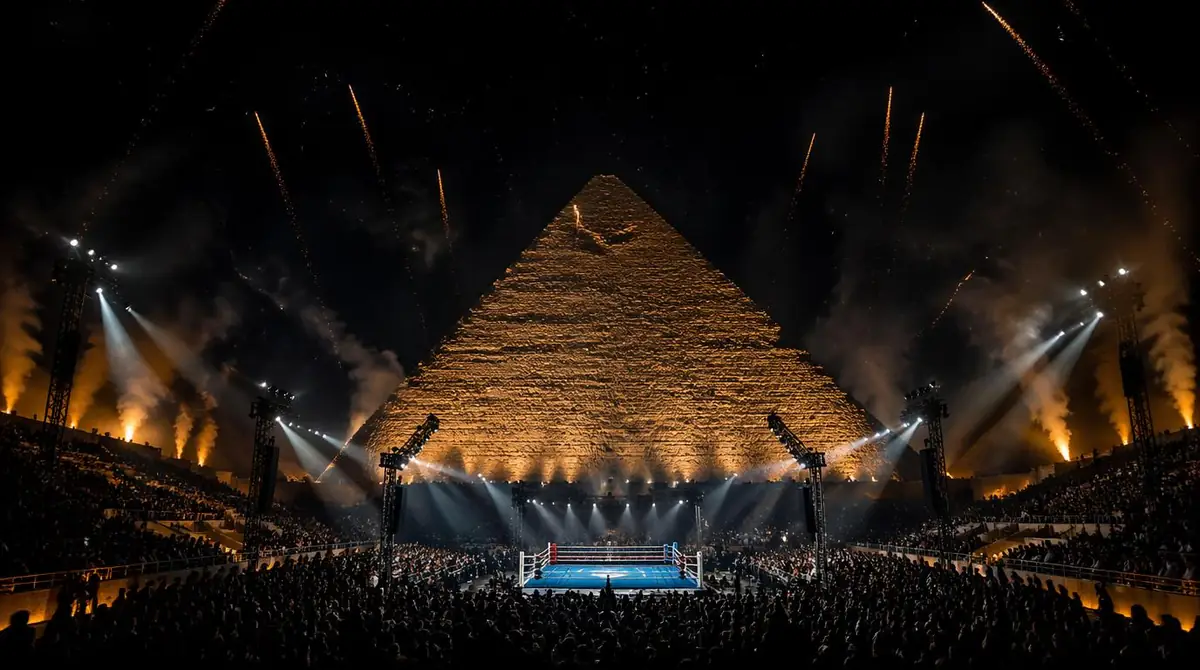 Pyramids of Giza — Glory in Giza boxing arena, May 23 2026
